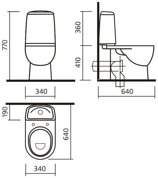 Унитаз-компакт Sanita Luxe Best Comfort Черный WC.CC/Best/2-DM/BLK.G/S1