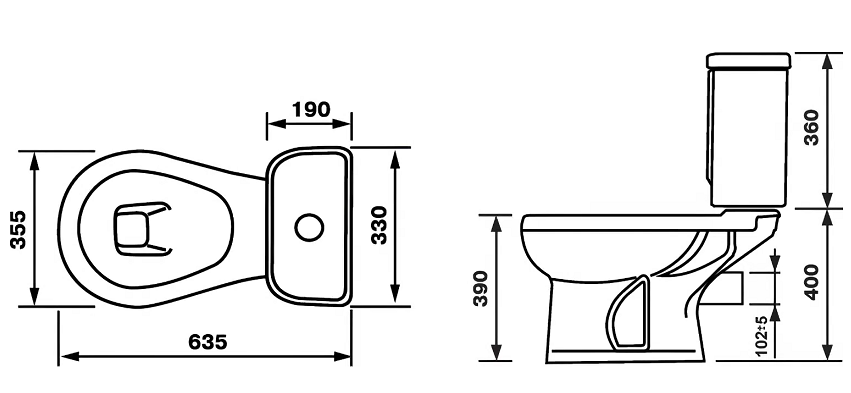 Унитаз-компакт Santek Дора горизонтальный выпуск черный 47374110402