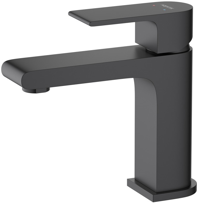 Смеситель для раковины Aquanet Лира 103 мм без донного клапана матовый черный AQ1410MB