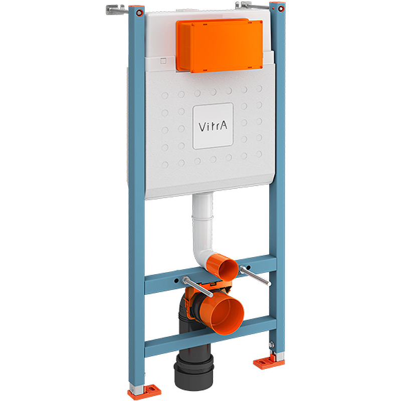 Комплект 4 в 1 VitrA Normus унитаз подвесной с инсталляцией и панелью белый глянец 9773B003-7207