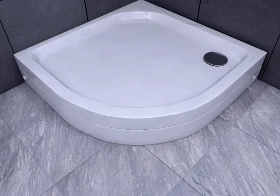 Поддон душевой D-Pol акриловый 1/4 круга 90x90x15 см с ножками и панелью DPA-0000004