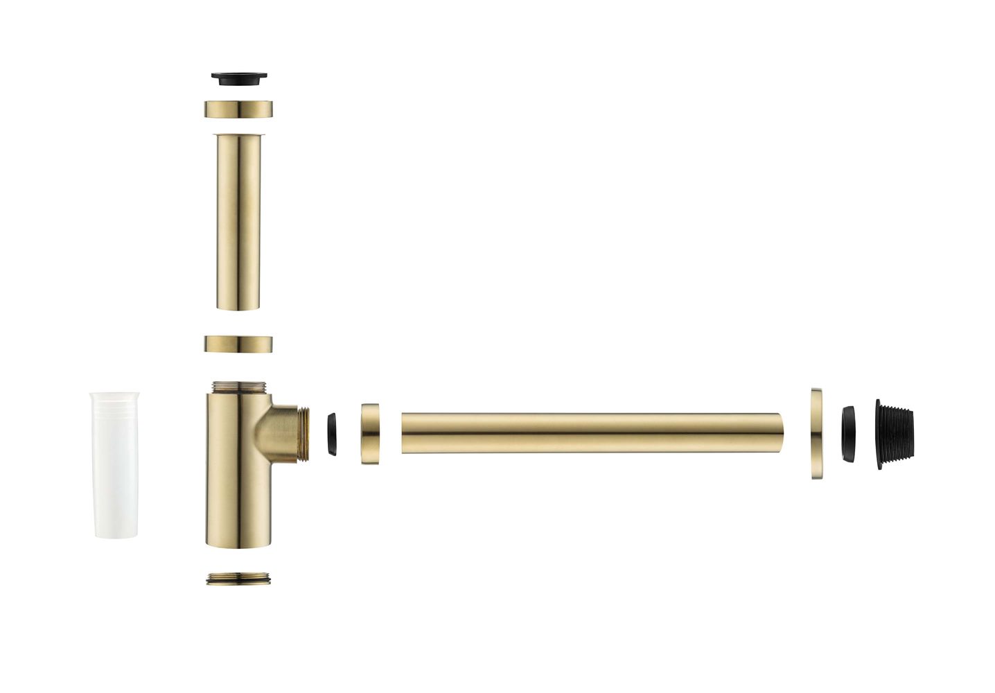 Сифон для раковины Aquatek шлифованное золото AQ6012BG