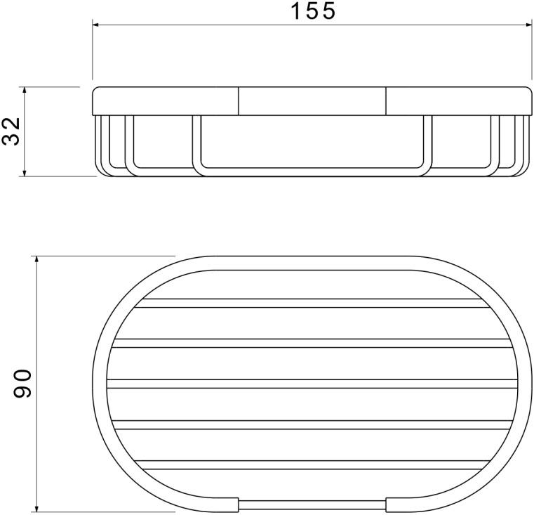 Мыльница-решетка Aquanet AQ4956MB матовый черный AQ4956MB