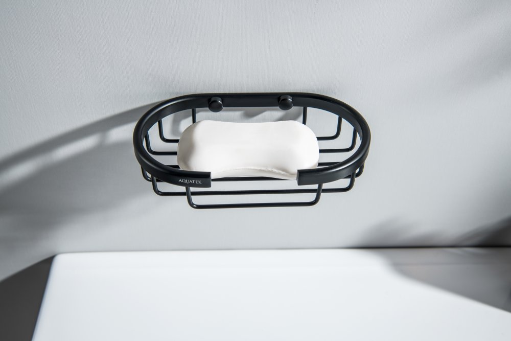 Мыльница-решетка Aquanet AQ4956MB матовый черный AQ4956MB