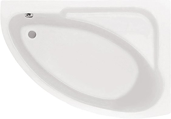 Ванна акриловая асимметричная Triton Гоа 150х100 см правосторонняя белая 1.WH11.2.032