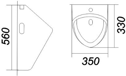 Писсуар Creavit Long механический белый глянец PS/Long/Mech/WHT.G/S1