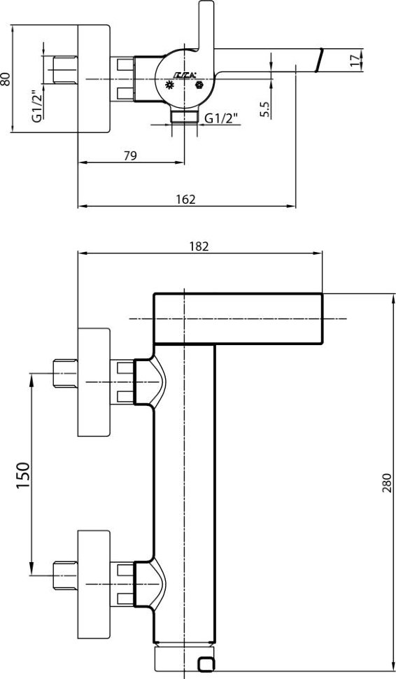 Смеситель для ванны VitrA Icon 102102478HEX