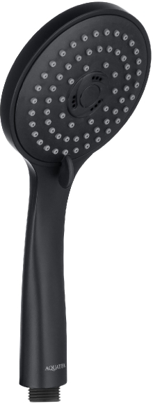 Душевая система со смесителем для ванны Aquanet Вега 3jet 250 мм матовый черный AQ2040MB