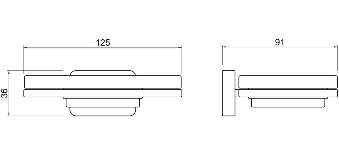 Мыльница Aquanet Либра хром AQ4303CR