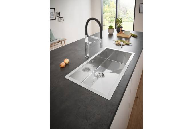 Кухонная мойка GROHE K700 90-S 86.4x46.4 см нержавеющая сталь 31580SD1