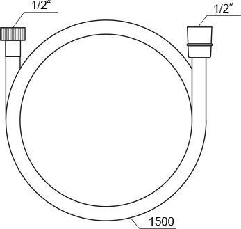 Душевой шланг RAVAK SatinFlex 150 см черный 913.23 X07P568