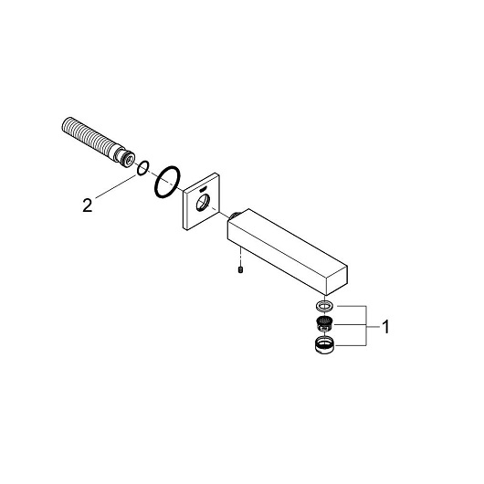 Излив для ванны GROHE Eurocube настенный хром 13303000