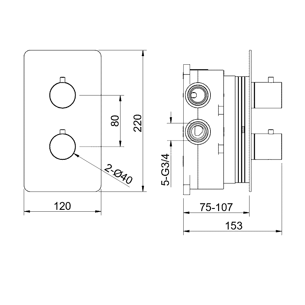 Смеситель термостатический для ванны Aquanet Европа 3 режима комплект со скрытой частью оружейная сталь AQ1393BGM