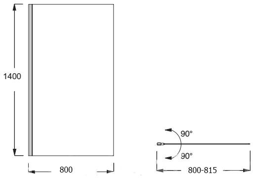 Шторка на ванну Jacob Delafon реверсивная E6D042-GA