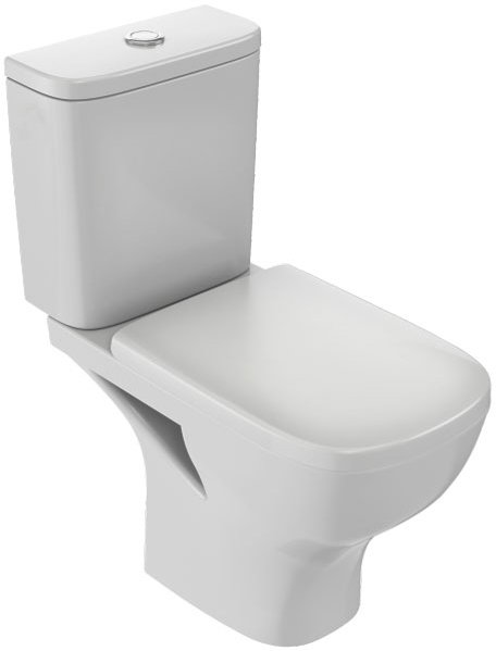 Чаша напольного унитаза Jacob Delafon Struktura Rimless 64x34 см белая UJX102-00