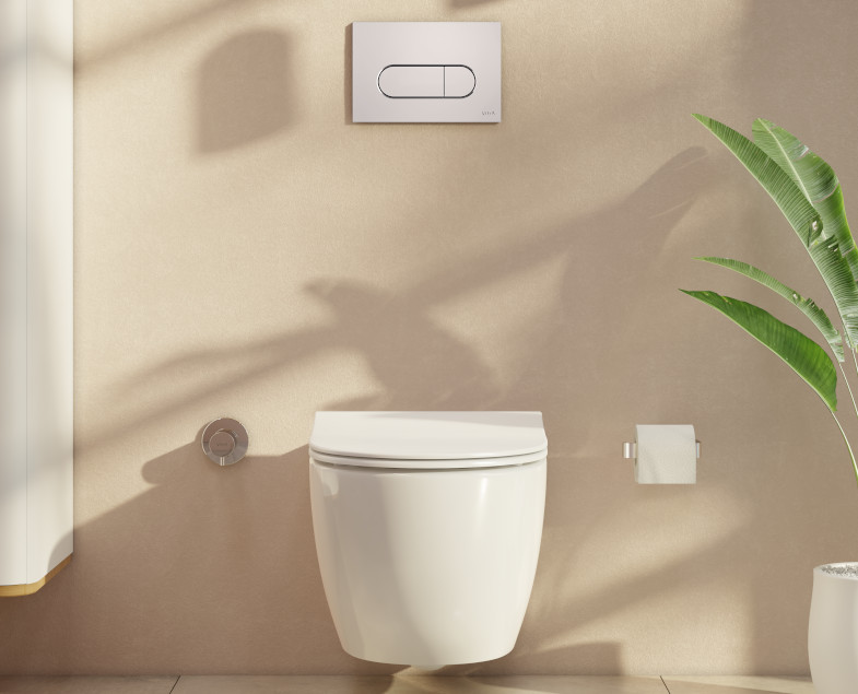 Комплект инсталляция VitrA Core 732-5800-01 и панель смыва Root R хром глянцевый 800-1873