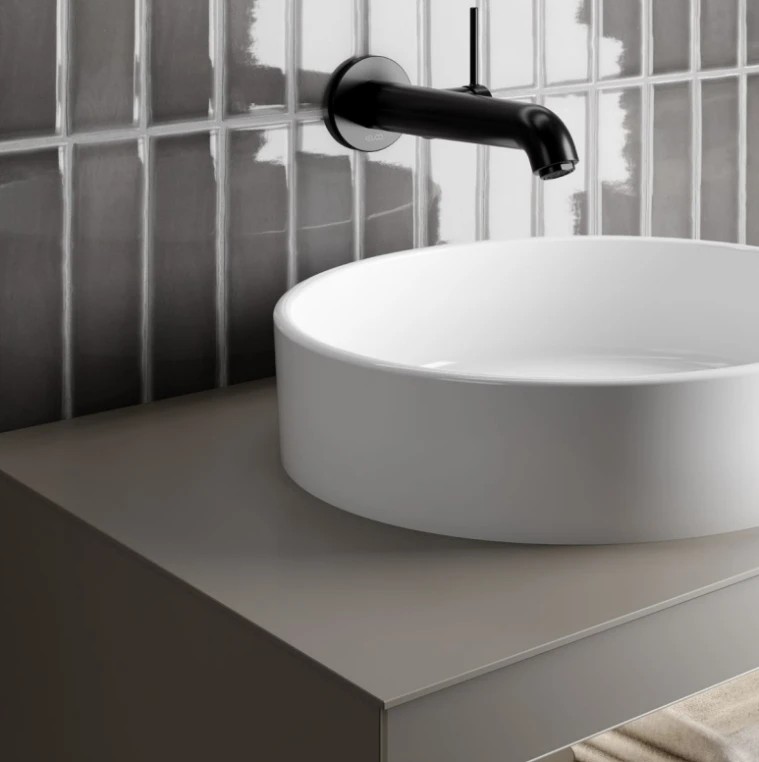 Умывальник керамический KEUCO Stageline D 400 мм без перелива белый 32880310400