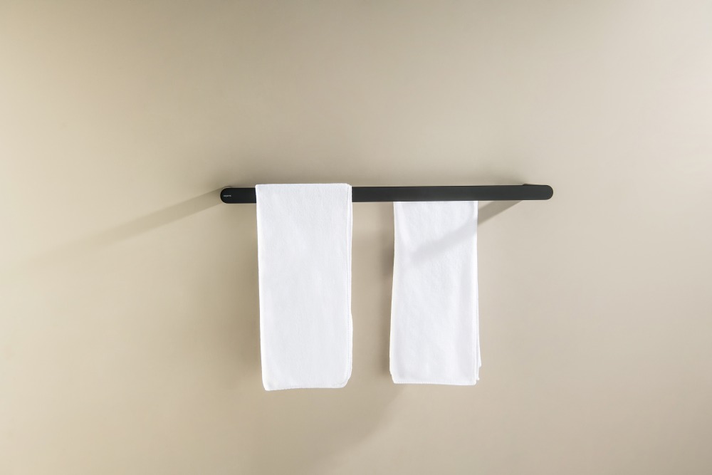 Полотенцедержатель двойной Aquatek Лира 600 мм матовый черный AQ4430MB