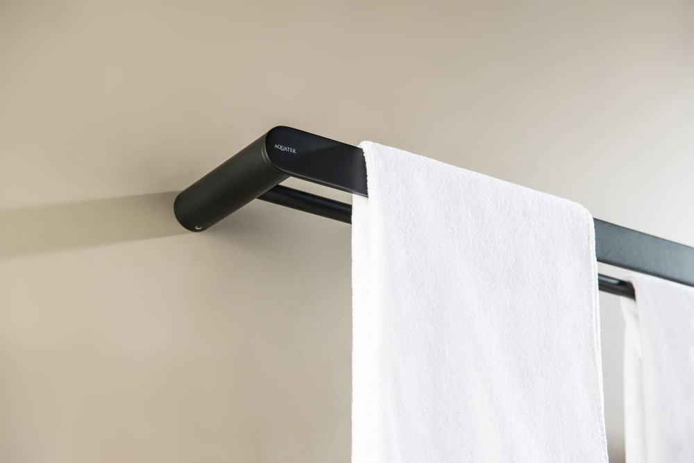 Полотенцедержатель двойной Aquatek Лира 600 мм матовый черный AQ4430MB