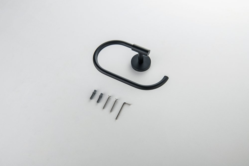 Полотенцедержатель Aquanet Оберон овальный матовый черный AQ4221MB