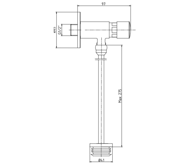 Смывной механизм для писсуара E.C.A. 102111146EX