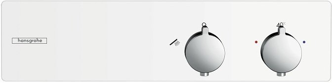 Термостатический смеситель для душа hansgrohe ShowerTablet 350 белый/хром 13102400