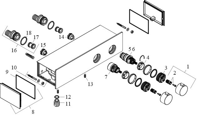 Термостатический смеситель для душа hansgrohe ShowerTablet 350 белый/хром 13102400