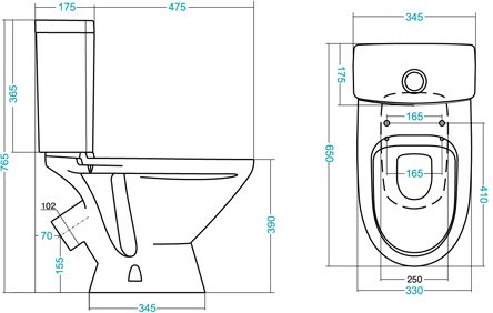 Унитаз-компакт Sanita Luxe Лига косой выпуск 2 режима 1.WH30.2.141