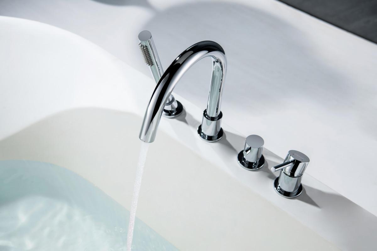 Смеситель на борт ванны Aquanet Европа на 4 отверстия хром AQ1348CR