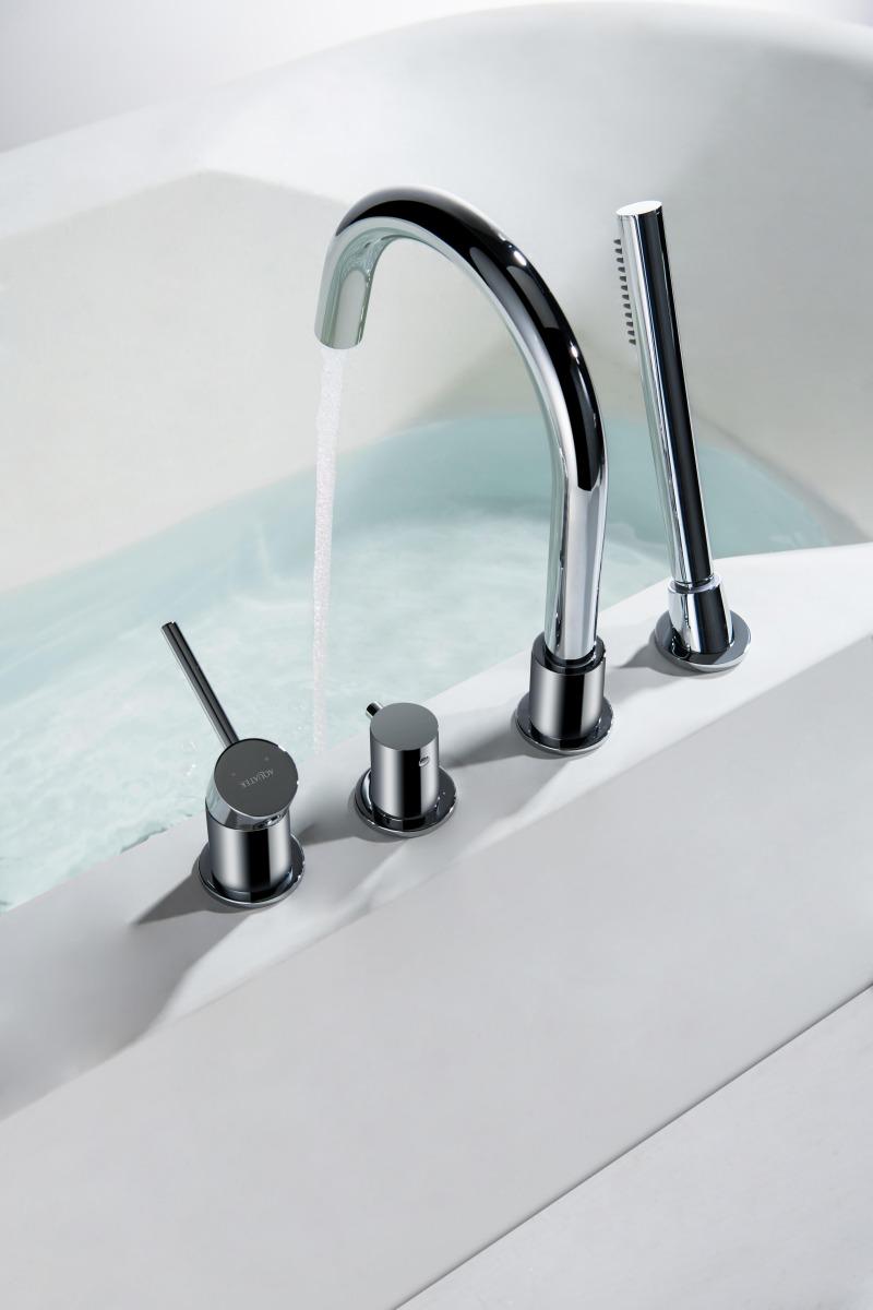 Смеситель на борт ванны Aquanet Европа на 4 отверстия хром AQ1348CR