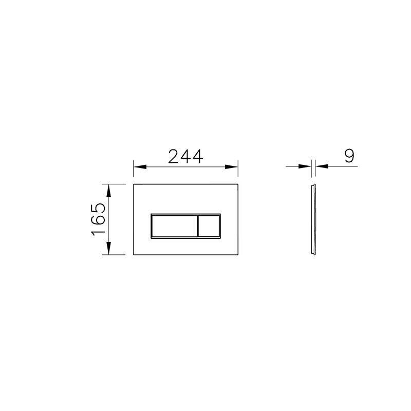 Комплект унитаз подвесной VitrA Zentrum Square с тонким сиденьем микролифт, инсталляцией и панелью смыва 9875B003-7201