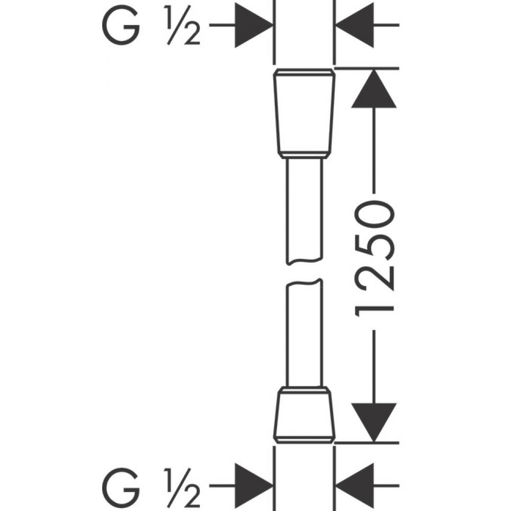 Шланг для душа Hansgrohe Isiflex 125 см матовый черный 28272670