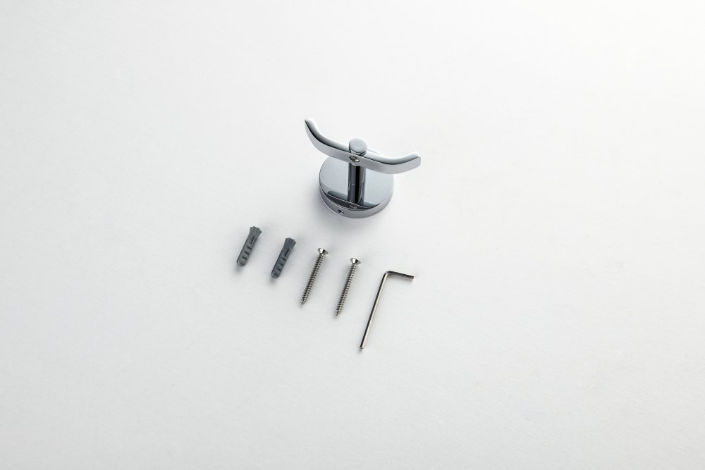 Крючок двойной Aquanet Бетта хром AQ4602CR