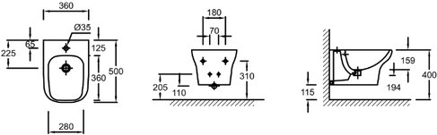 Биде подвесное Jacob Delafon Vox белый EME0002-00