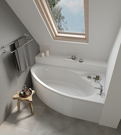 Ванна акриловая асимметричная Triton Эдера 170х110 см правосторонняя белая 1.WH11.1.994