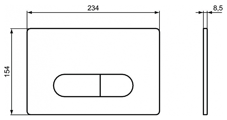 Кнопка смыва Ideal Standard Oleas M1 механическая хром R0115AA