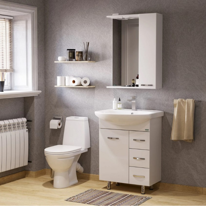 Комплект Тумба напольная Dreja Лагуна/3 с умывальником Лагуна 65 SET_Лагуна-3/Лагуна-65