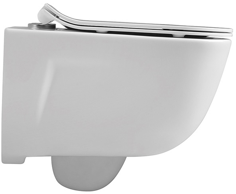 Унитаз подвесной безободковый Aquanet Дива 510х350х360 мм сиденье микролифт AQ2012-00