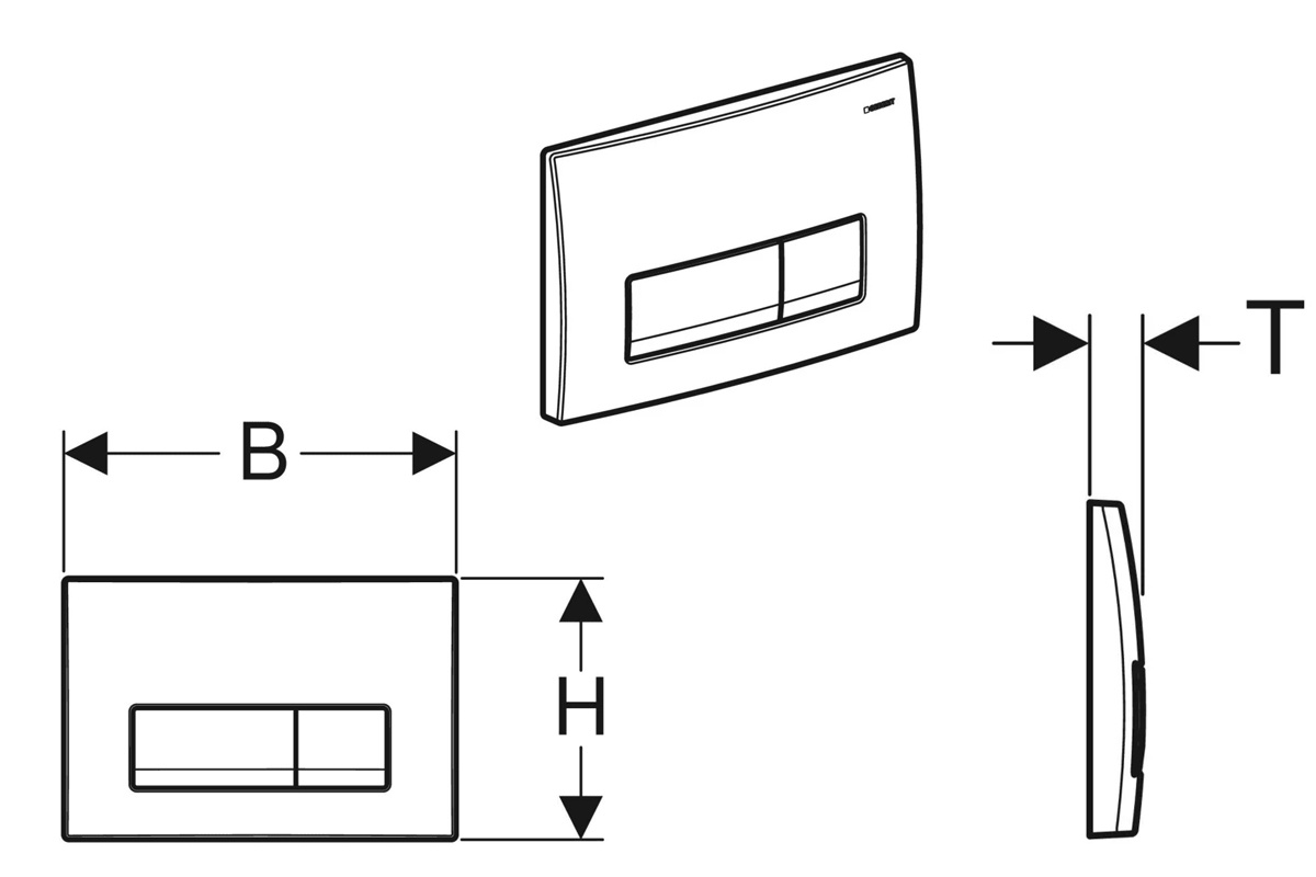 Смывная клавиша Geberit Delta50 для двойного смыва альпийский белый 115.119.11.1