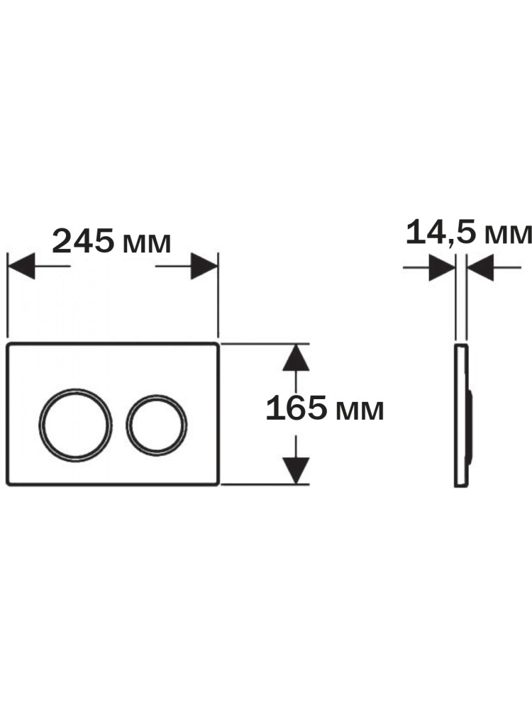 Панель смыва Tops Pneumo S круглые клавиши хром PNS-0000012