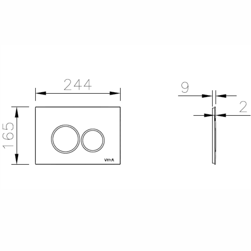 Панель смыва VitrA Origin белый 740-2400