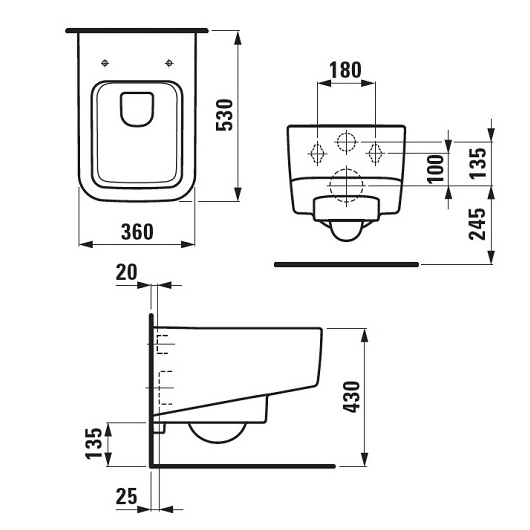 Комплект унитаз подвесной Laufen Pro S Rimless и сиденье с микролифтом 8.2096.2.000.000.1/8.9196.1.000.000.1