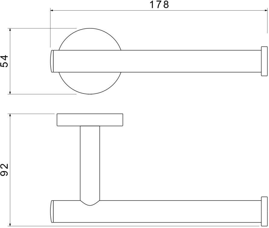 Бумагодержатель Aquanet Оберон матовый черный AQ4208MB