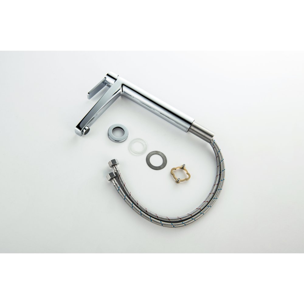 Смеситель для раковины Aquanet ЛУГАНО высокий 217 мм без донного клапана AQ1704CR