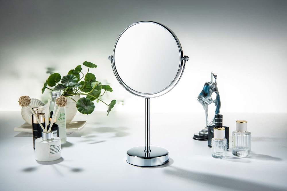 Зеркало косметическое настольное Aquanet 3x увеличение хром AQ4913CR