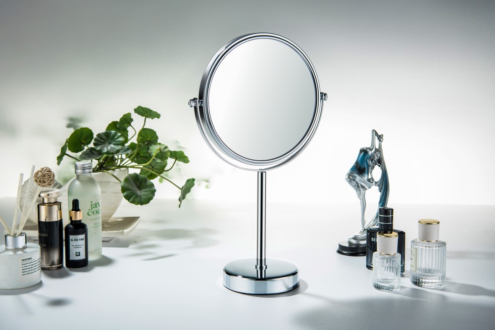 Зеркало косметическое настольное Aquanet 3x увеличение хром AQ4913CR