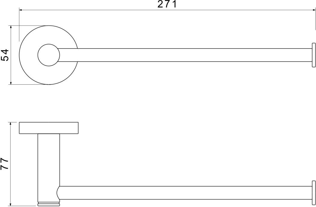 Полотенцедержатель Aquanet Europa матовый черный AQ4119MB