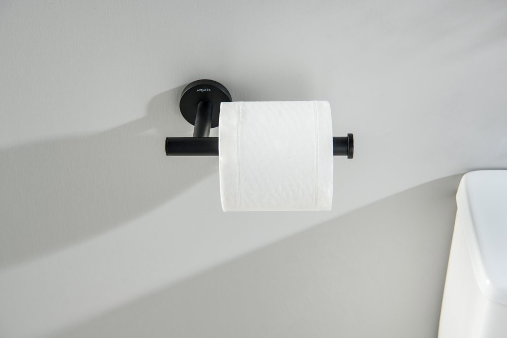 Бумагодержатель Aquanet Оберон матовый черный AQ4208MB