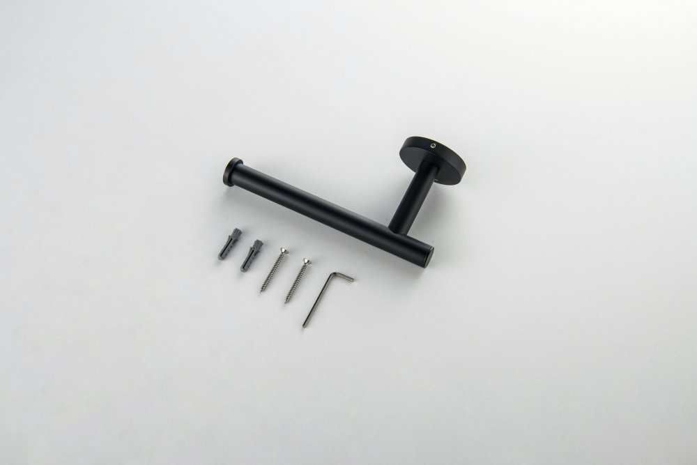 Бумагодержатель Aquanet Оберон матовый черный AQ4208MB