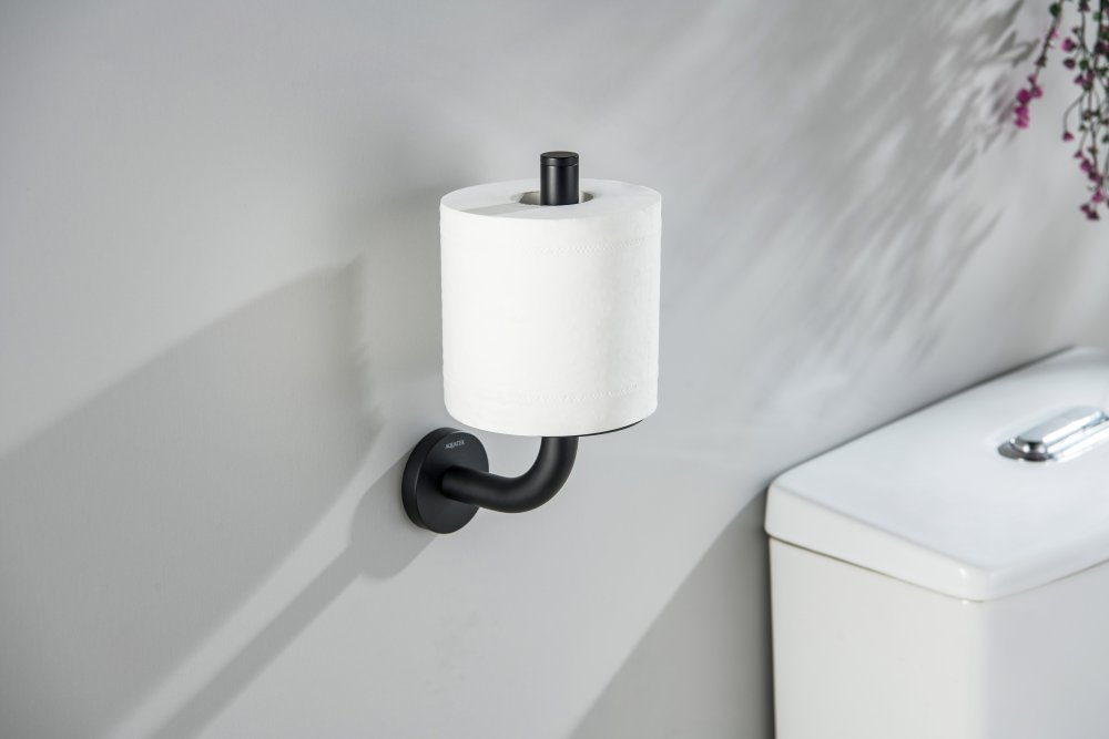 Бумагодержатель для запасного рулона Aquanet Оберон матовый черный AQ4207MB